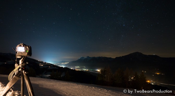 Wenn es Nacht wird über den Bergen